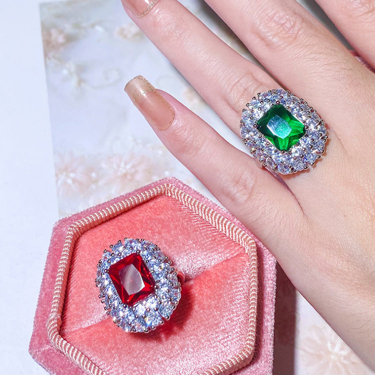 Wholesale  colorful  ring  popular retro  jewelry adjustable  ring