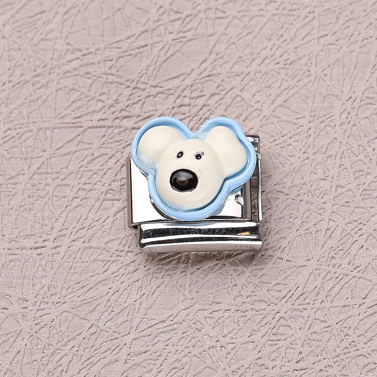 Pulsera de encanto italiano de 10 piezas al por mayor de 9 mm Diy Spliting Butterfly Ladybug Acero inoxidable Pulsero compuesto