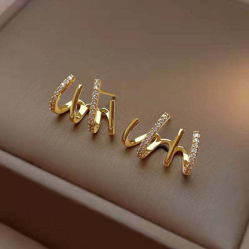 Wholesale 925 Silver Exaggerated Personality Diamond Earrings Blingbling Earrings Statemente Earrings ACC-ES-YunJin002