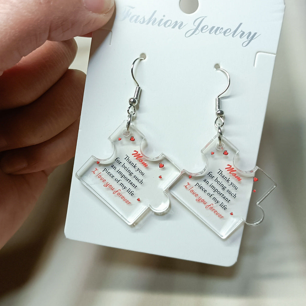 Wholesale Mother's Day Earrings Transparent Acrylic Earrings ACC-ES-YuChan001