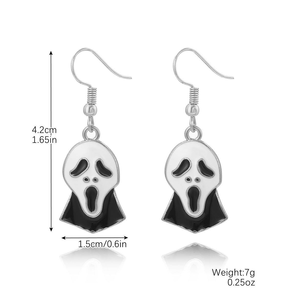 Wholesale  Skull Diablo Earrings  Diamond-encrusted Alloy Halloween Earrings