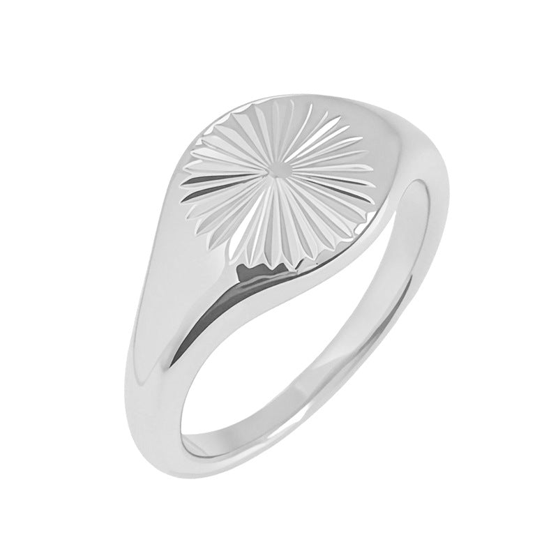 Anneau d'amour d'acier en gros titane