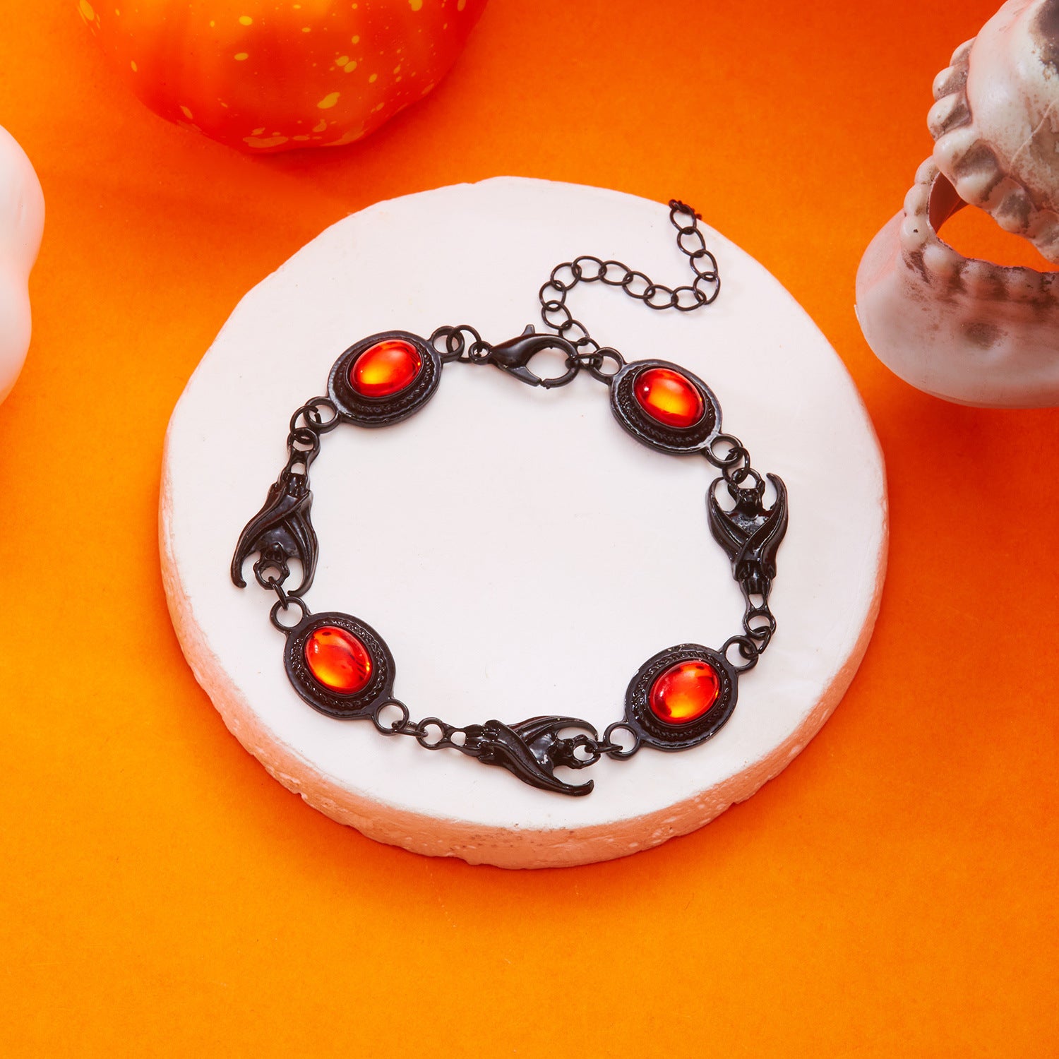 Wholesale Retro gothic blood dripping tassel necklace bracelet set