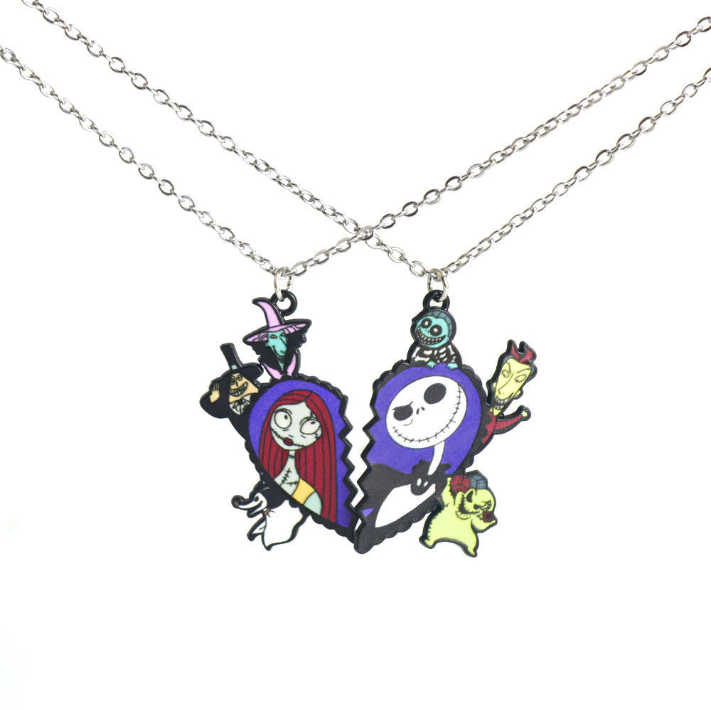 Wholesale Horror Halloween Keychain Necklace