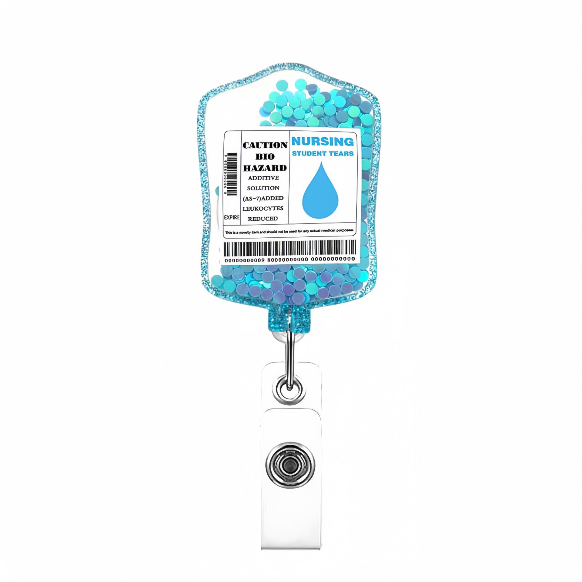 Wholesale IV Bag Design Liquid Glitter Retractable Badge Reel Fashion Accessory for ID Cards Boutique Resale