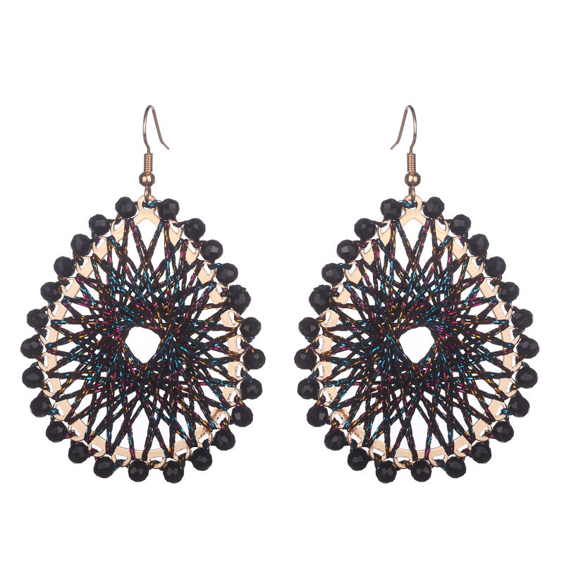 Wholesale 3 pairs/pack  Christmas Handmade Winding Silk Earrings