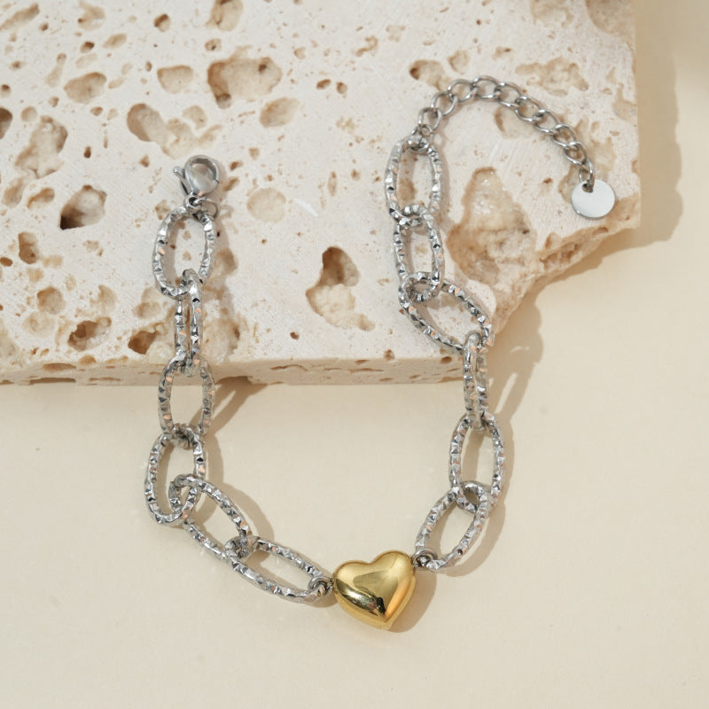 Wholesale Stainless steel heart bracelet