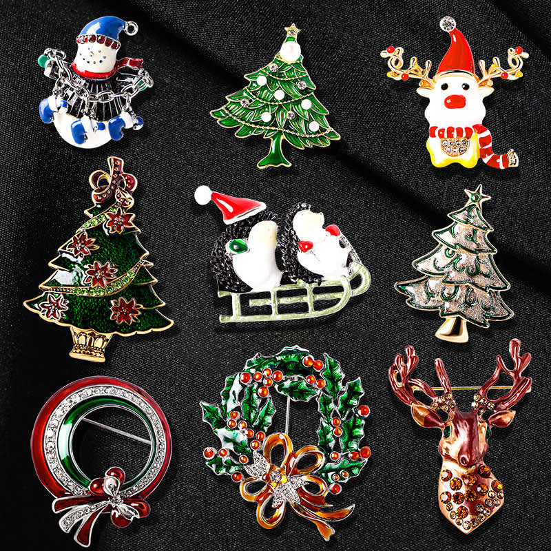 Wholesale Christmas cartoon snowman corsage brooch