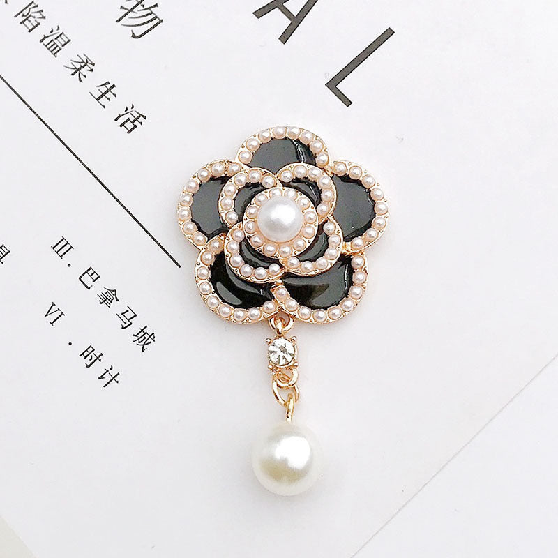 Wholesale  Diamond Pearl Flower Sun God flower brooch gem pendant