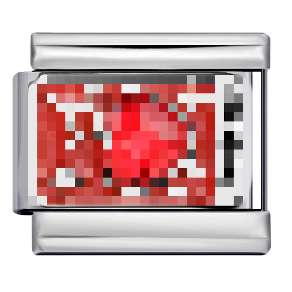 Bracciale italiano modulare all'ingrosso Nature's Secrets Treasury in acciaio al titanio