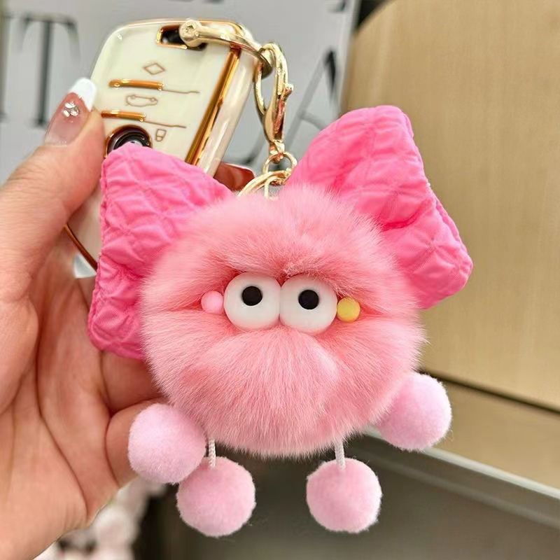 Wholesale Plush Bow Briquette Keychains ACC-KC-ChenChen005