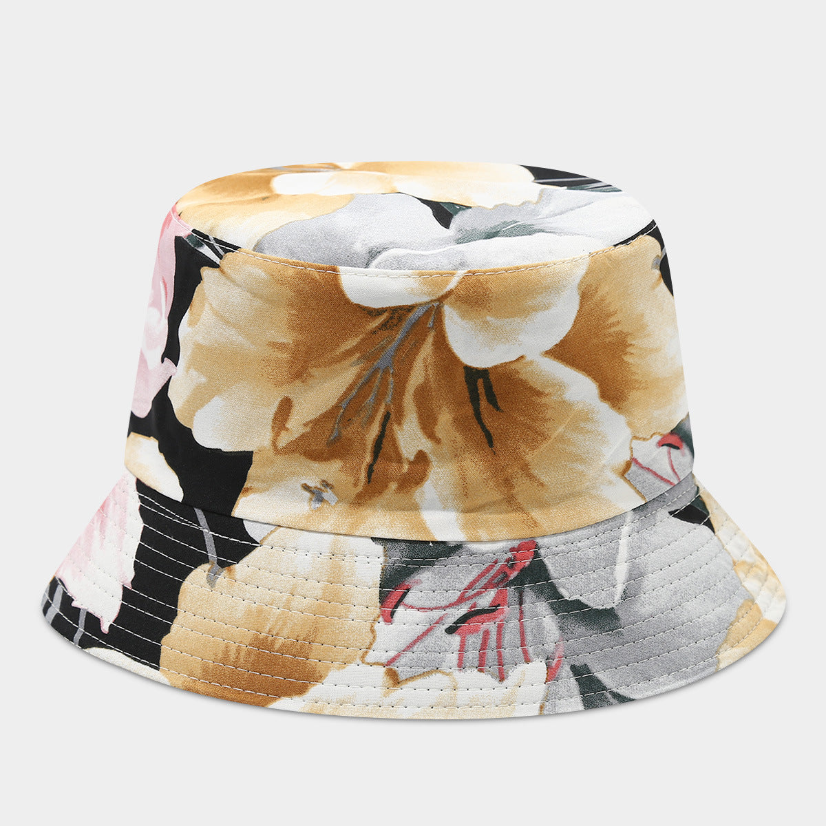 Wholesale Double-Sided Fisherman Hat  Flower Pattern Basin Hat
