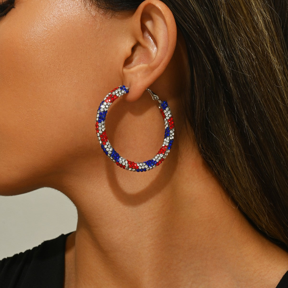 Wholesale Flash Circle Color Earrings  Jewelry