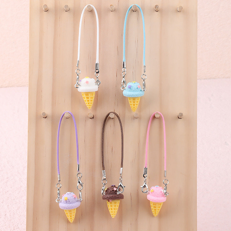 Wholesale Cute cartoon mini ice cream cone doll accessories