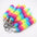 Wholesale colorful wool rainbow cute plush keychain