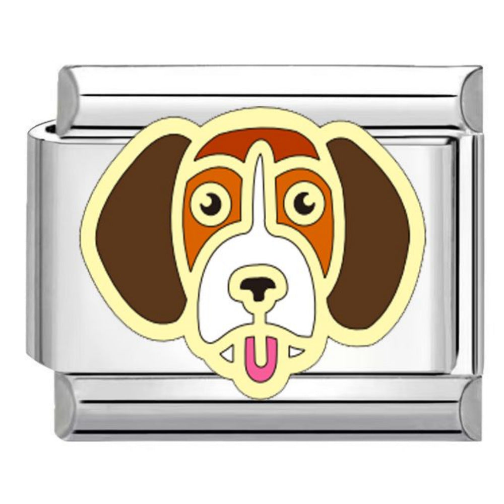 Wholesale Dog Pattern Italian Charms Bracelet Original Design Titanium Steel DIY Jewelry Accessory Gift