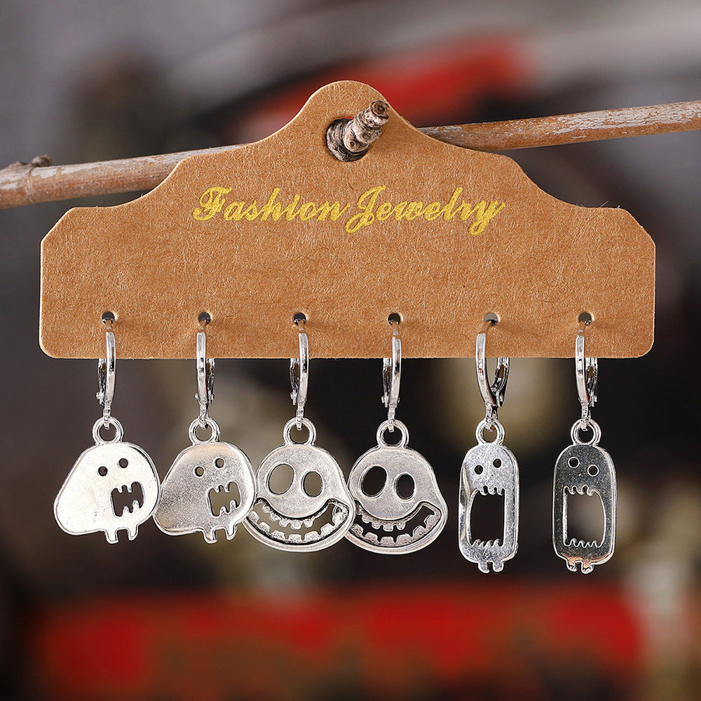 Wholesale  series skull face earrings set