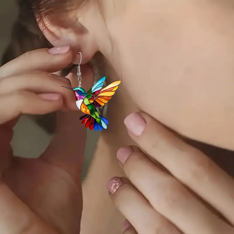 Wholesale  colorful bird acrylic earrings