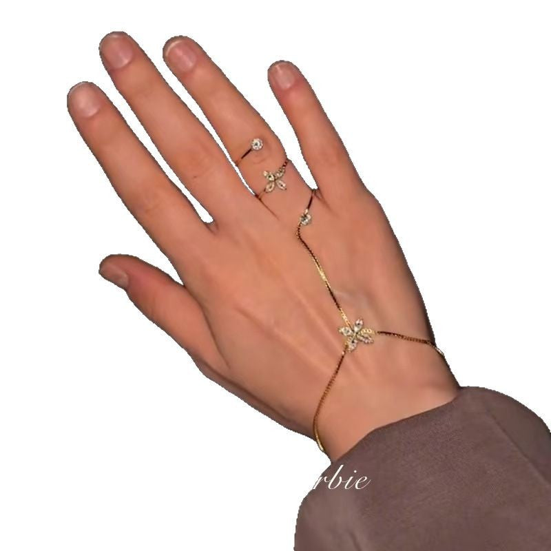 Wholesale Zircon Tassel Bracelet and Ring