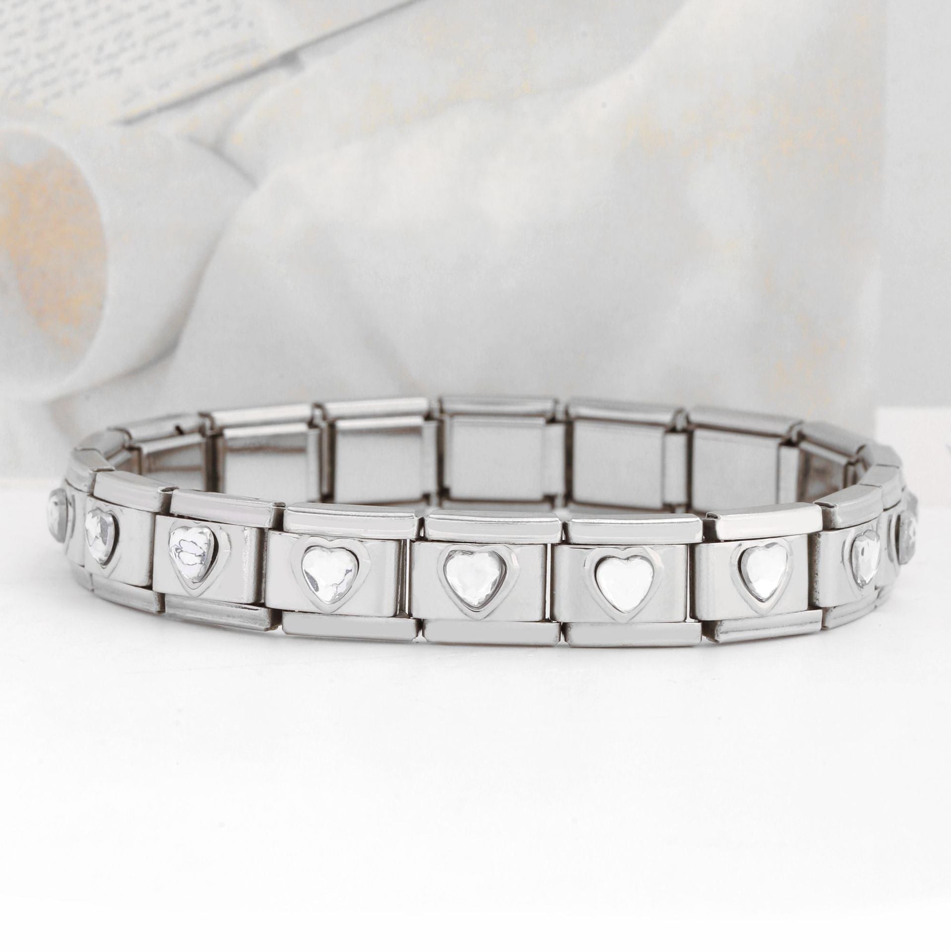 Wholesale Italian Charm Bracelet 9mm DIY Spliced Removable Stainless Steel Love Composable Bracelet ACC-BT-XY017