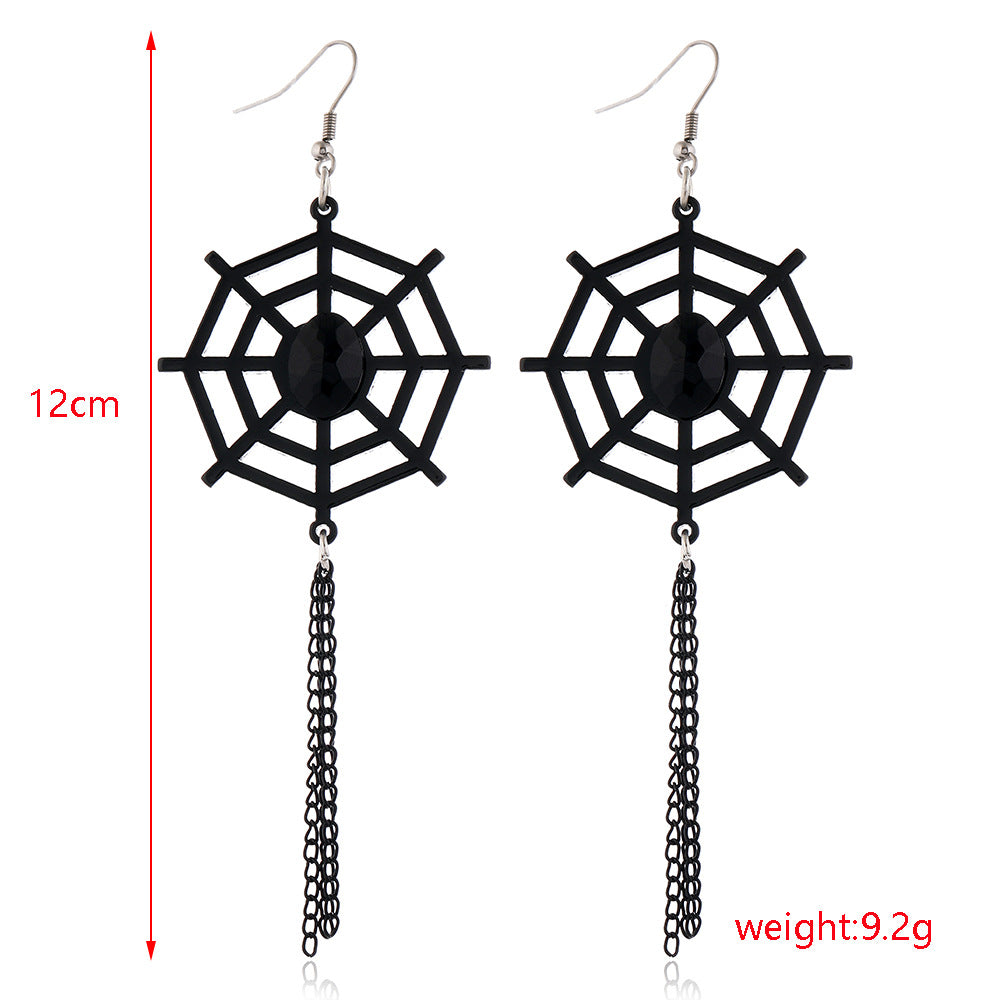 Wholesale horror funny skull  pumpkin alloy oil drop earrings