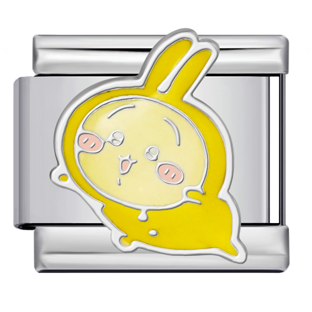 Wholesale Italian Charm Bracelet 9mm DIY Splicing Cute Cartoon Stainless Steel Composable Bracelet