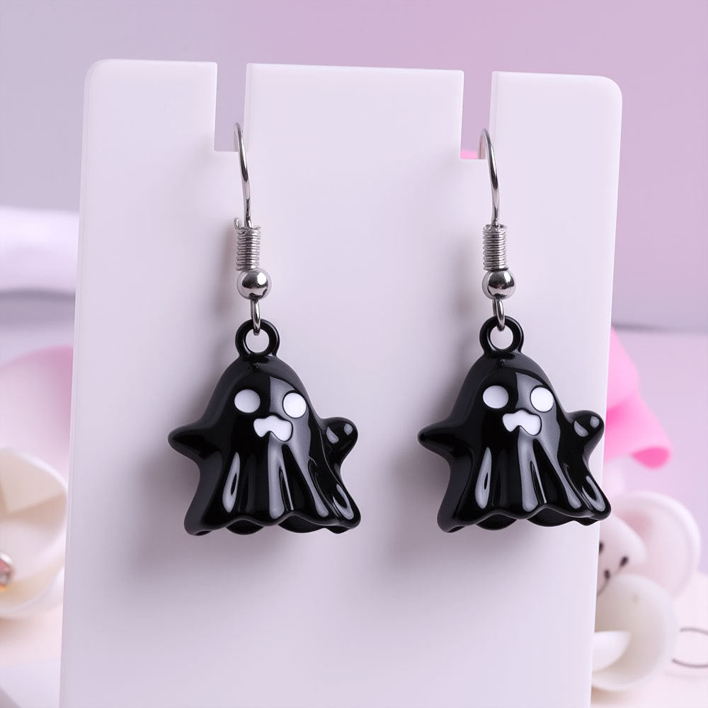 Wholesale  Gothic Ghost Three-Dimensional Alloy Pendant Earrings