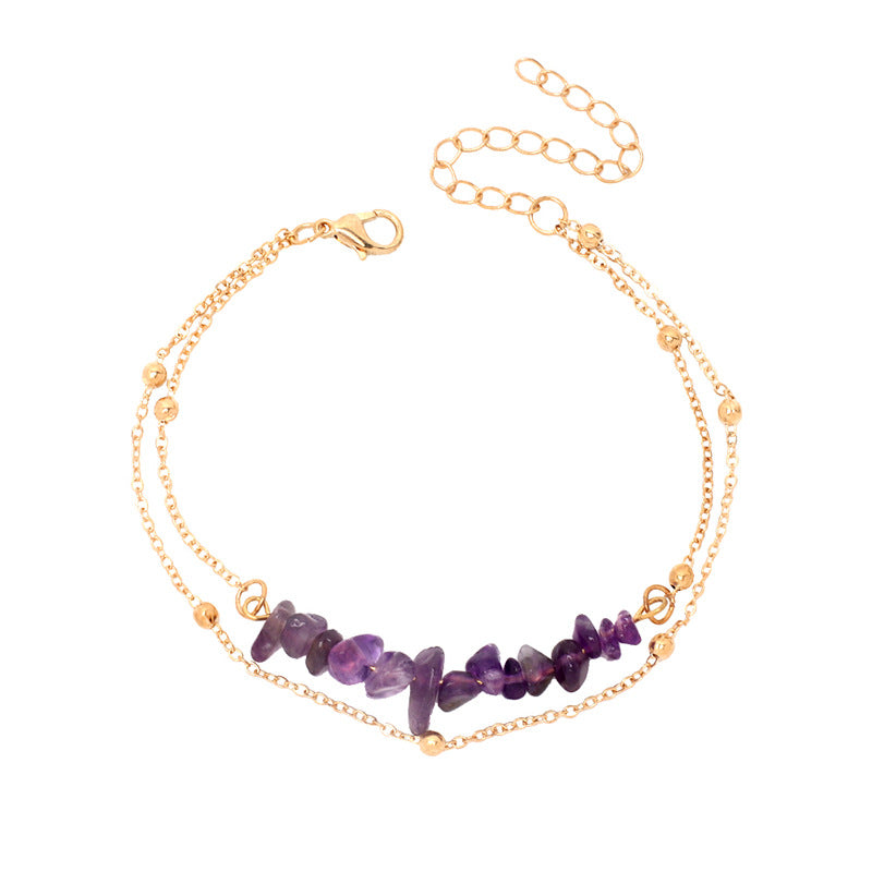 Wholesale Multi-layered Bohemian Crystal Anklets ACC-AS-Yiran001