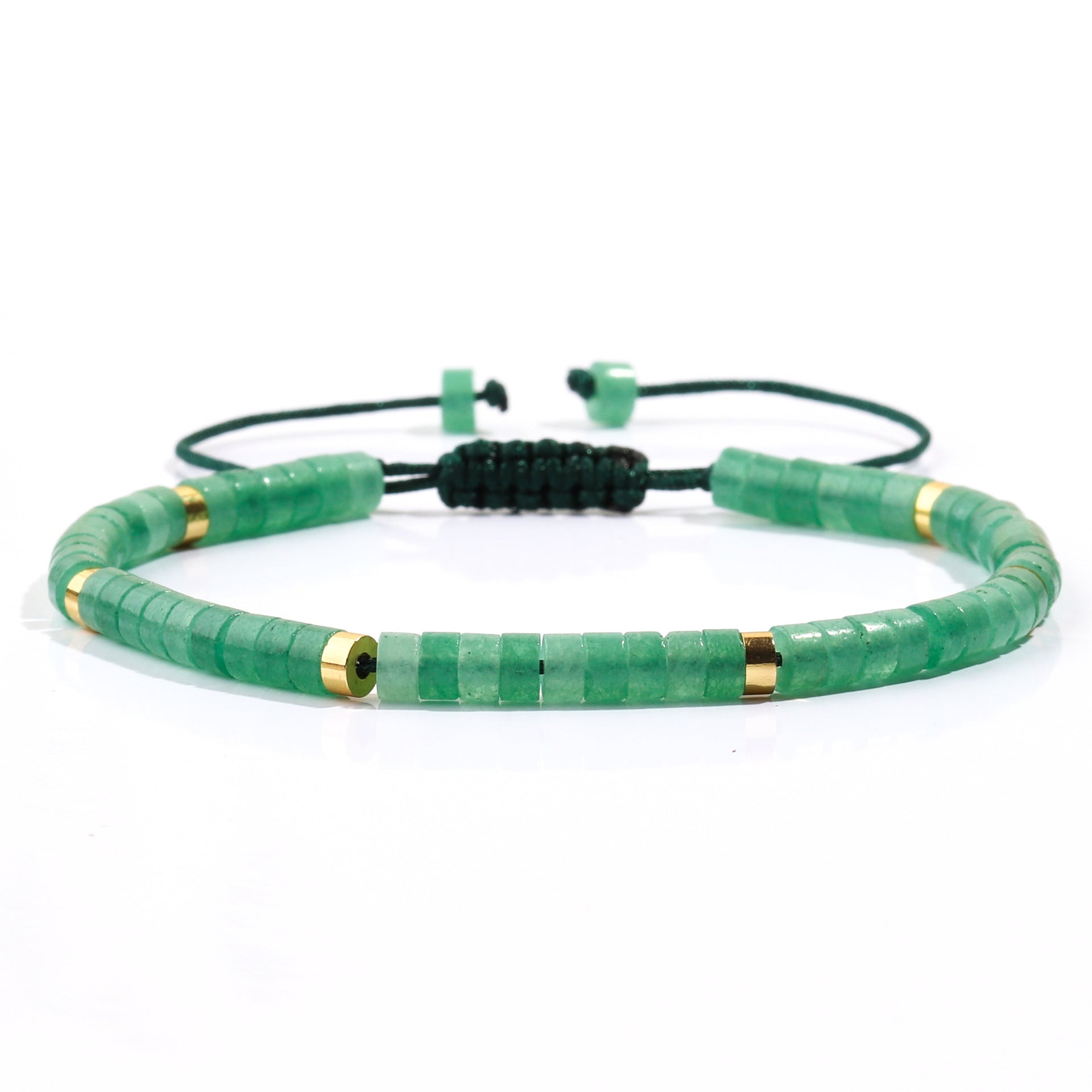 Wholesale Handmade Beads Bohemian Natural Stone Cylindrical Flat Bead Bracelet ACC-BT-FenRui012