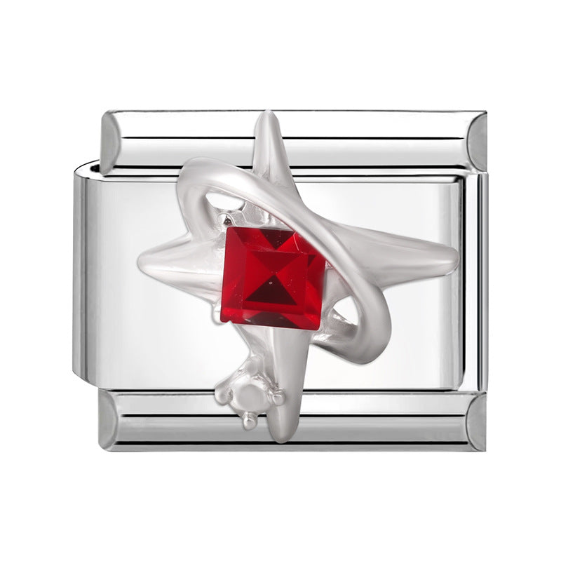 Wholesale 9mm Italian Charm Starter Bracelets DIY square Single Section Creative Stainless Steel Composable Bracelet