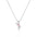 Wholesale  Heart Bow Necklace  S925 Sterling Silver Zircon Pendant Collarbone Chain