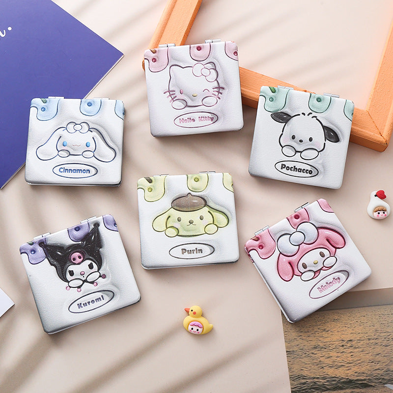 Wholesale Cartoon Cute Foldable Portable Small Mirror Double-sided Mirror ACCVIP-MR-Haic005