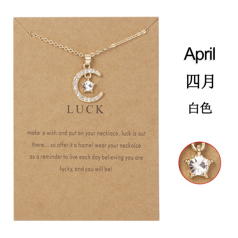Wholesale Month Necklace December Star Pendant Necklace ACC-NE-Chuya002