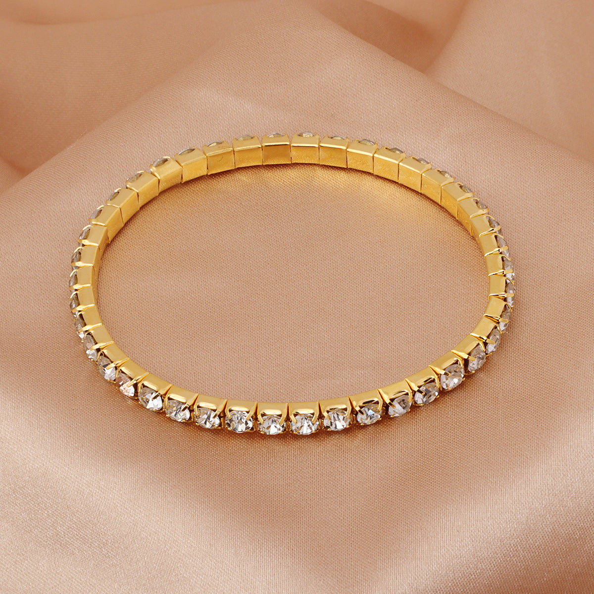 Wholesale Zircon Earrings Necklace Ring Bracelet Four-Piece Set Accessories