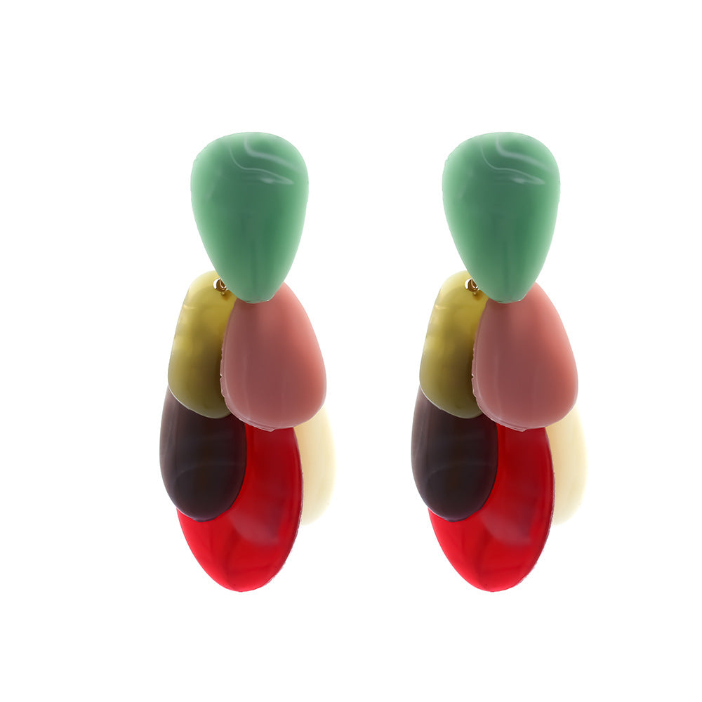 Wholesale Creative Irregular Geometric Jelly Resin Necklace