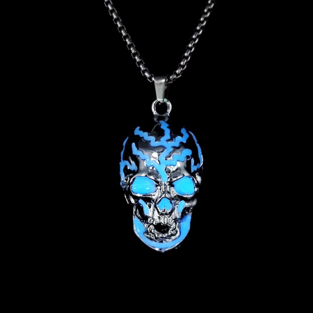 Wholesale  Halloween Long Luminous Necklace  Skull  Necklace
