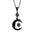 Wholesale Gothic Face Black Crescent Purple Gem Pendant Creative Necklaces