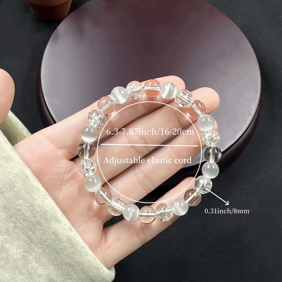 Wholesale White Crystal Opal Stress Relief Crystal Bracelet