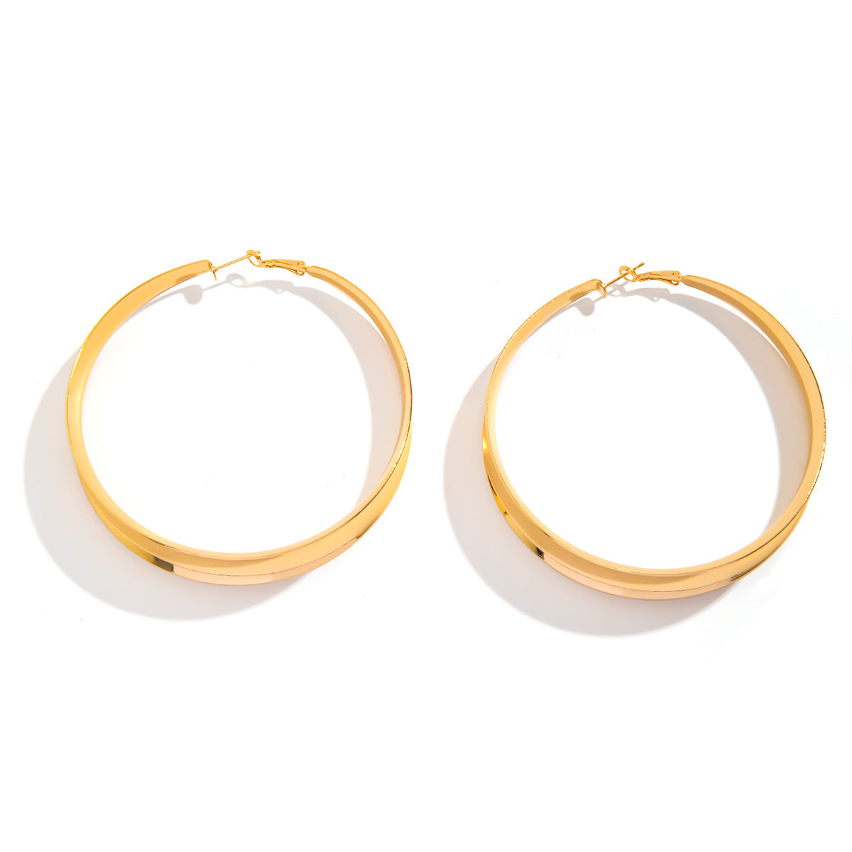 Wholesale exaggerated metal big circle earrings