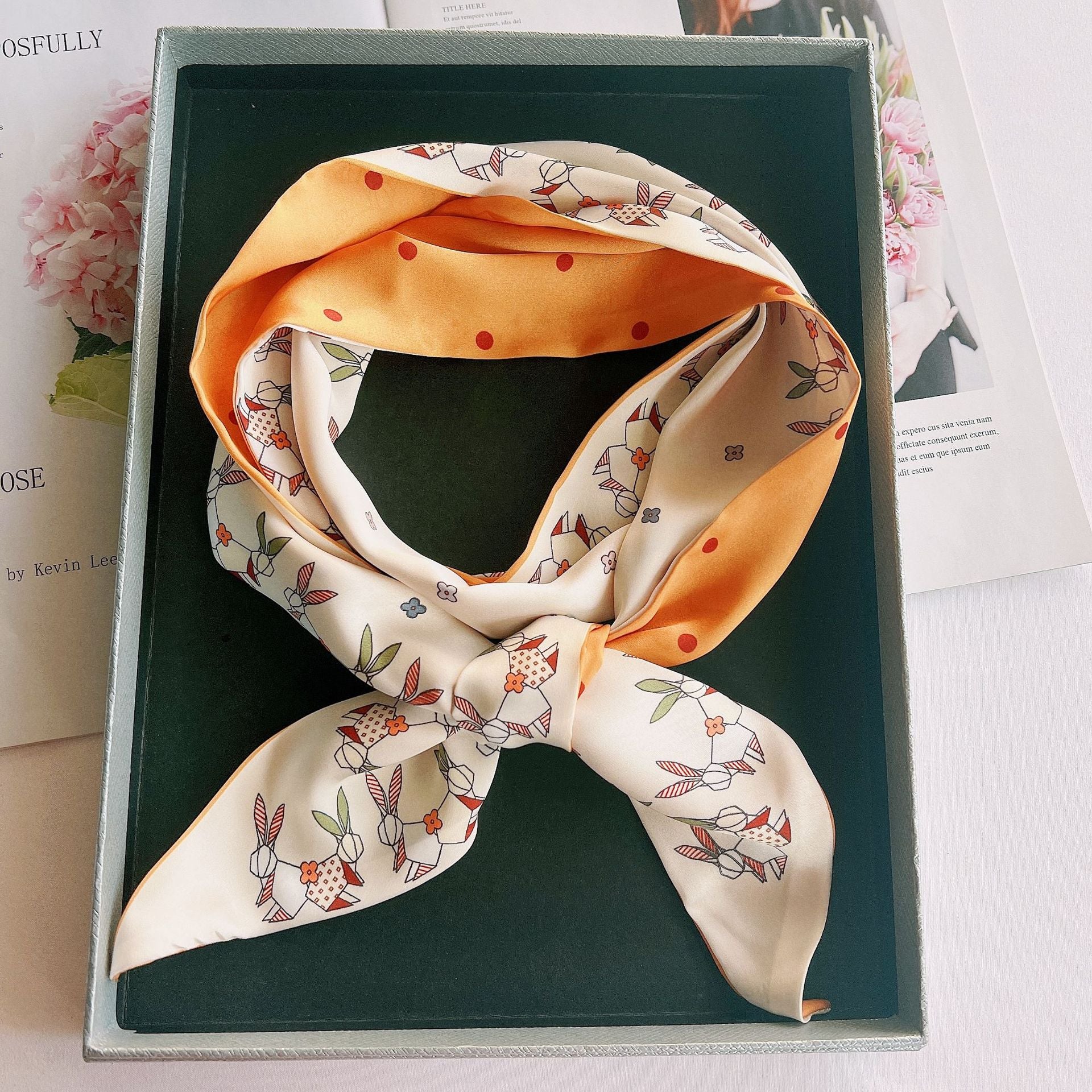 Wholesale Printed Summer Sunscreen Silk Scarf