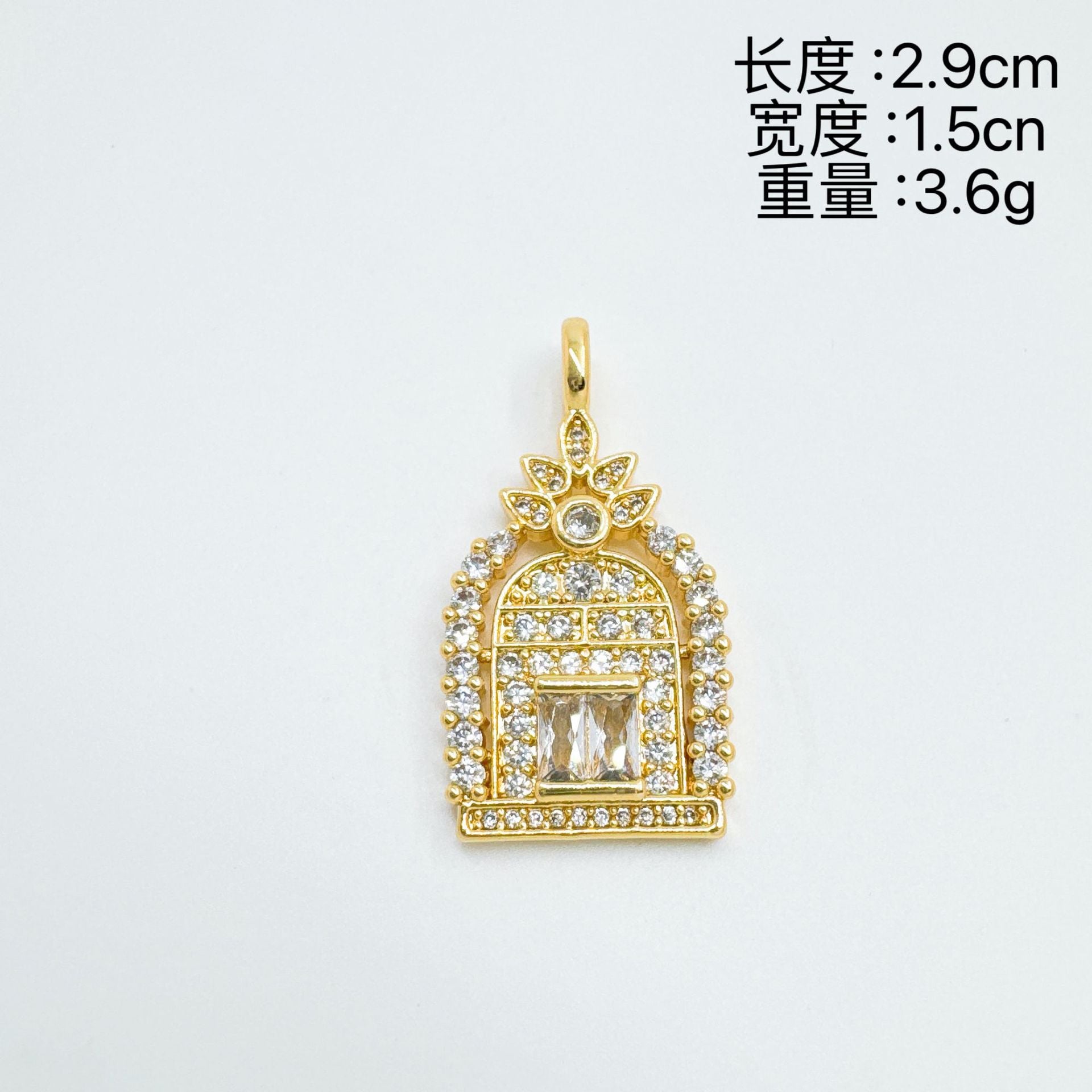 Wholesale Gold Plated Copper Evil Eye Geometric Pendant Necklace,  Fashion Jewelry Accessory for Women