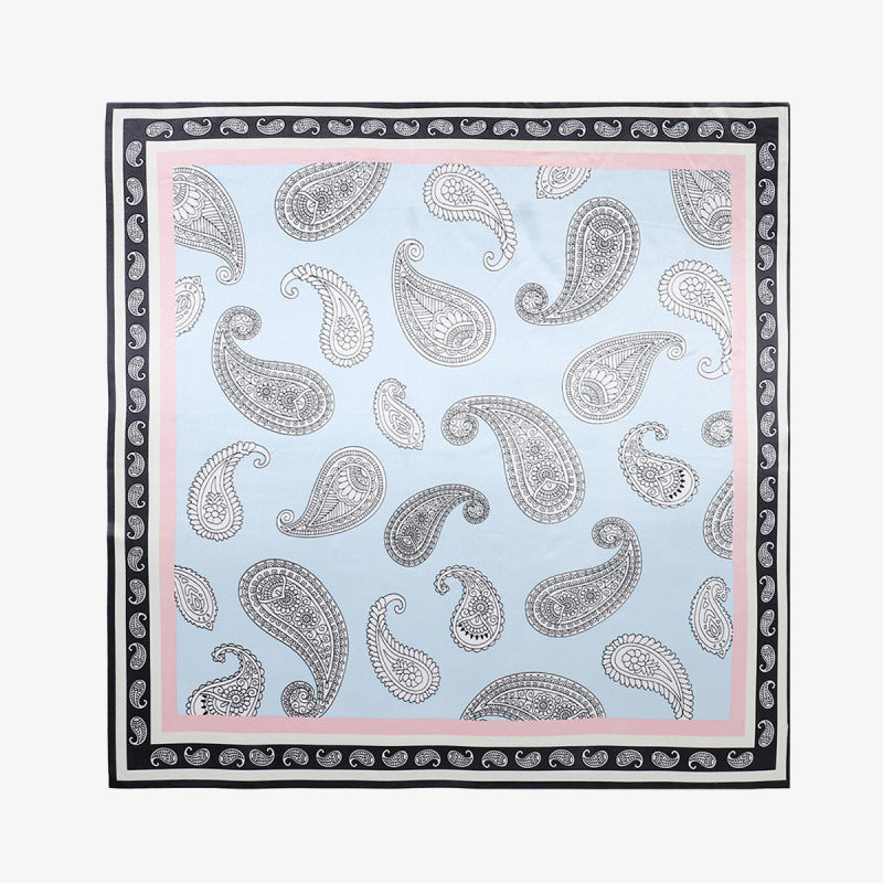 Wholesale  90cm Square Scarf Cashew Flower Silk Scarf