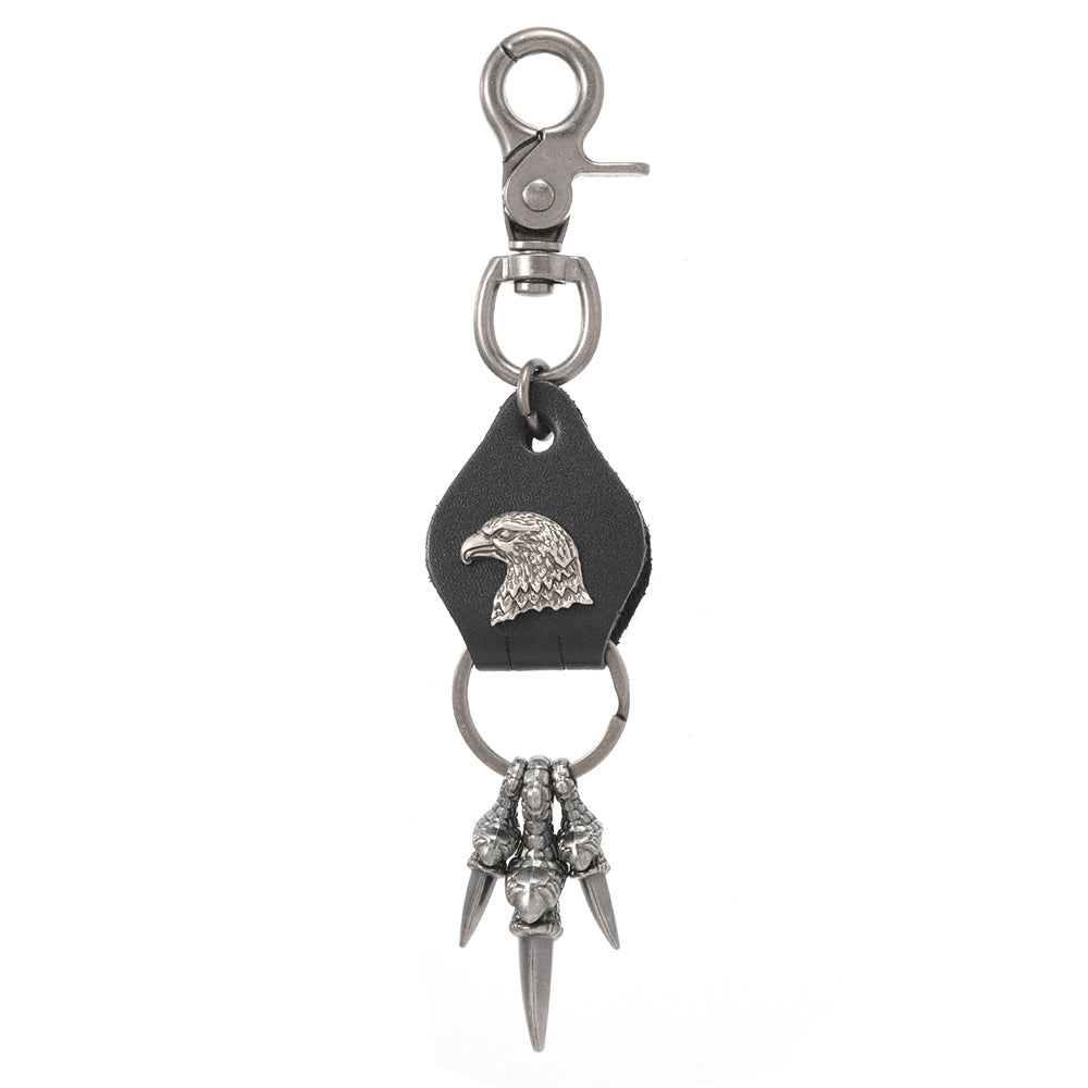 Wholesale Vintage leather eagle keychain