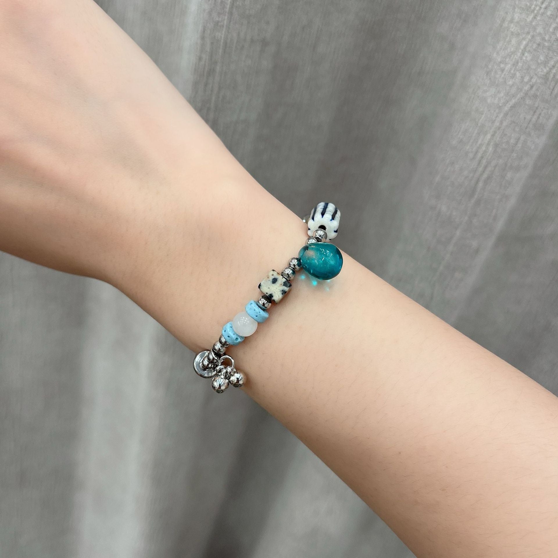 Wholesale Natural Stone Beaded Multi-Element Necklace