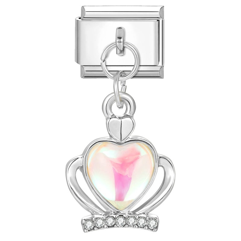 Wholesale Italian Charm Bracelet 9mm DIY Splicing Cute Pendant Stainless Steel Composable Bracelet