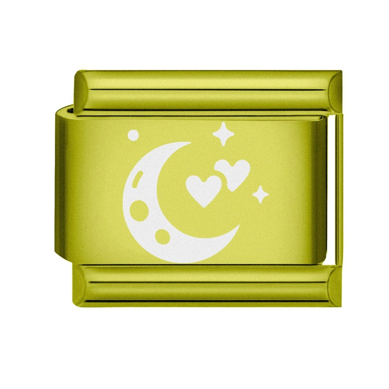 Wholesale 9mm Italian Charm Starter Bracelets DIY square Single Section Creative Stainless Steel Composable Bracelet