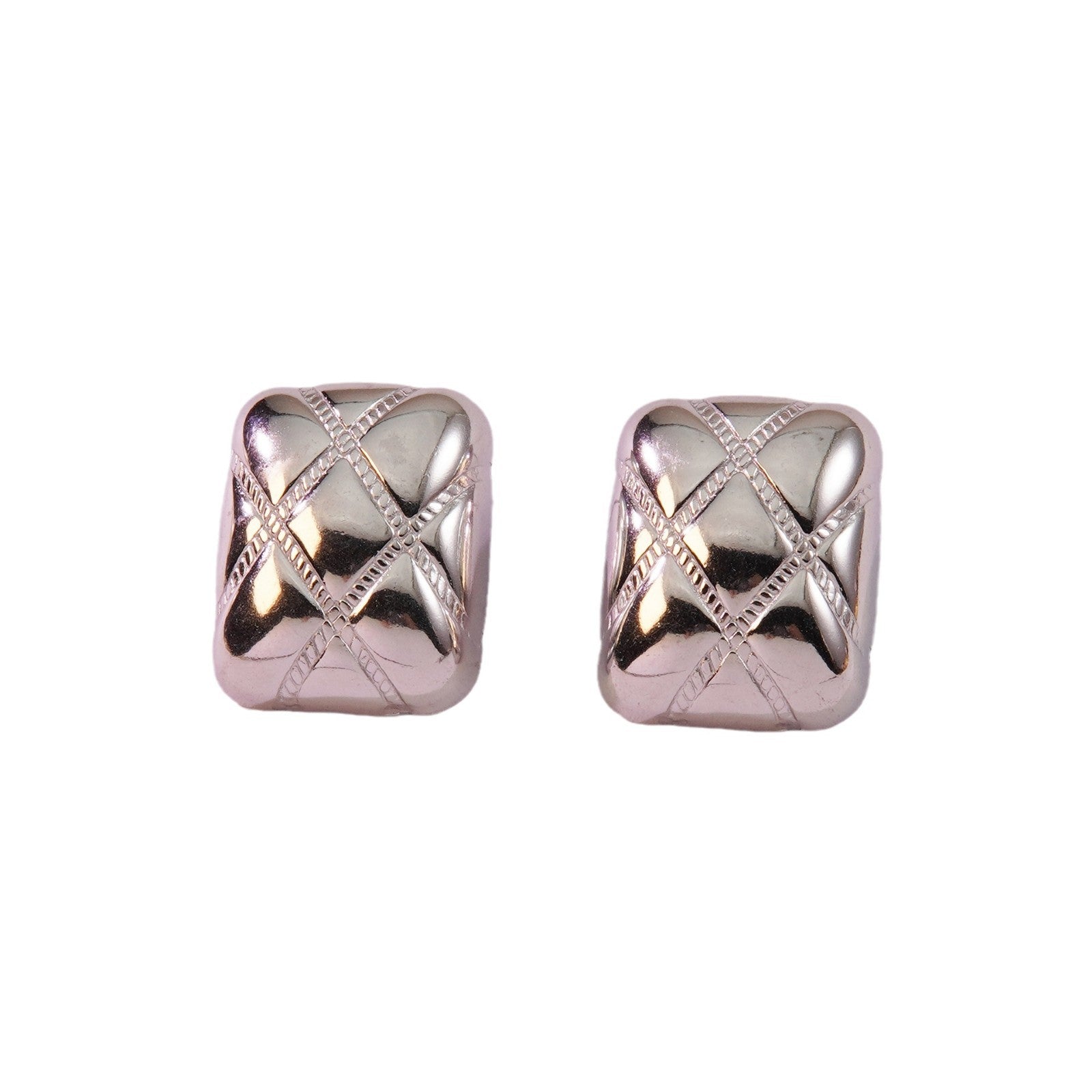 Wholesale Retro trend INS new 304 stainless steel waterproof square diamond earrings