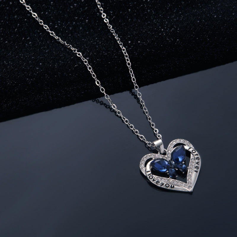Wholesale Light Luxury Niche Pendant Necklace Butterfly Love Necklace