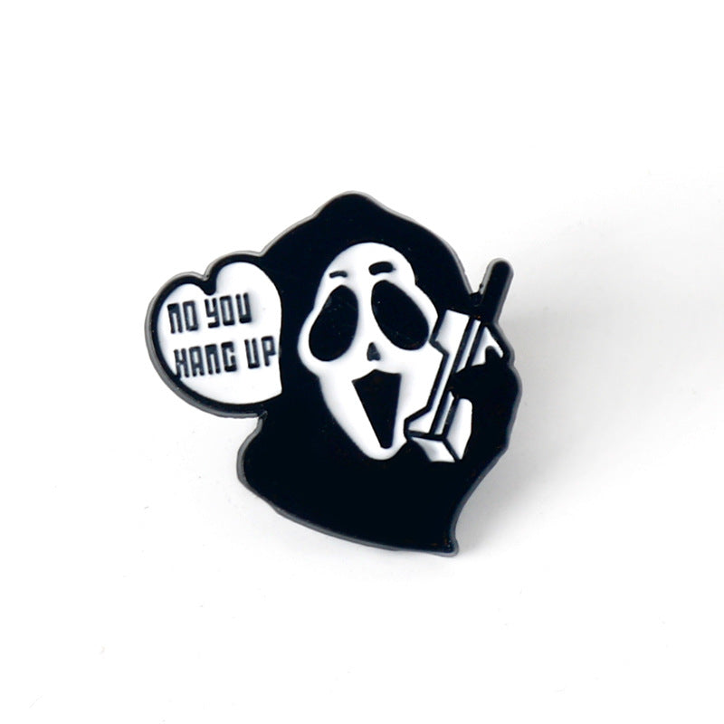 Wholesale Scream Cartoon Brooch Horror Skull Killer Brooch ACC-BCH-HX001