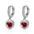 Wholesale copper inlaid zircon heart earrings